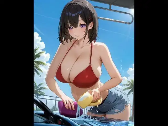 'Video thumbnail for Hot Lady Washing Car'