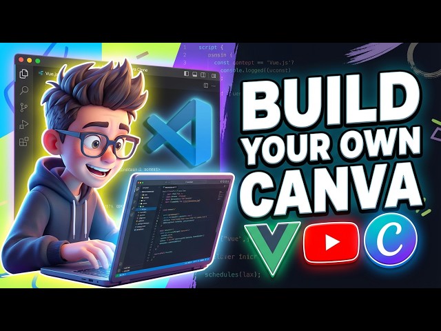 Video thumbnail for Build a Vue.js 3 Canva Clone & Youtube Thumbnail Image & PDF Editor in Browser | jsPDF & Fabric.js