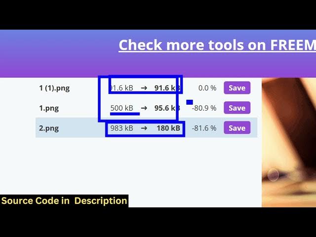 Video thumbnail for Build a Canva Clone Image Shrinker,Compressor & Optimizer Editor Web App in Browser Using HTML