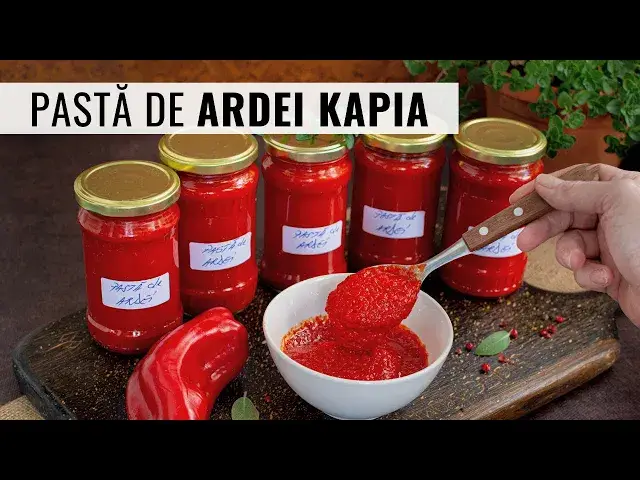 Video thumbnail for Cu ea dăm gust și culoare mâncărurilor toată iarna: pastă de ardei kapia/gogoșari | Bucate Aromate