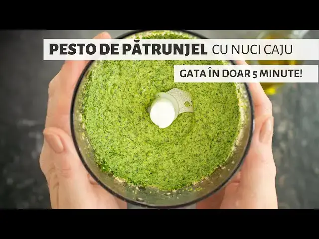 Video thumbnail for Pesto de pătrunjel cu nuci caju - sos delicios, gata în doar 5 minute!  | Bucate Aromate