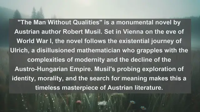 Video thumbnail for Discover the Rich Literary Heritage of Austria: Top 10 Must-Read Books from the Heart of Europe