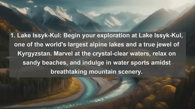 Video thumbnail for "Discover Kyrgyzstan: Top 10 Must-Visit Attractions in the Land of Mountains"