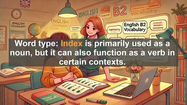 Video thumbnail for 1500 Must Know CEFR B2 Vocabulary - Understanding 'Index': A Key to Organization and Reference