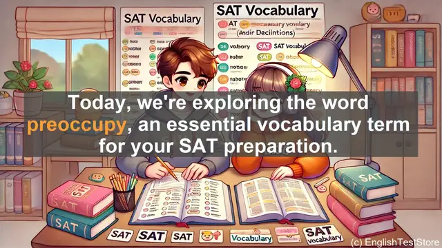 Video thumbnail for 5000 Must Know SAT Vocabulary - SAT Vocabulary: Understanding and Using 'Preoccupy'