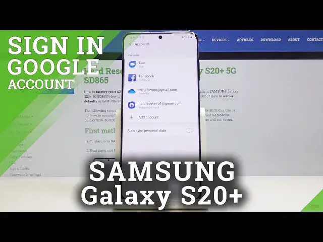 'Video thumbnail for How to Add Google Account in SAMSUNG Galaxy S20+ - Manage Google Account'