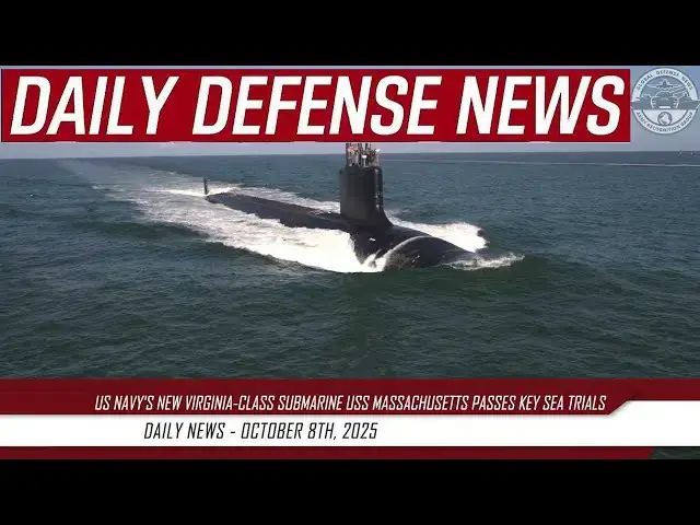 'Video thumbnail for New U.S.  Navy Sub Makes Waves: USS Massachusetts Virginia-class Submarine Passes First Sea Trials'