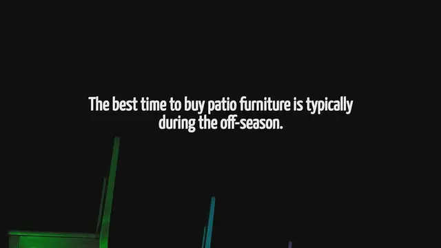 Video thumbnail for When Is The Best Time To Buy Patio Furniture