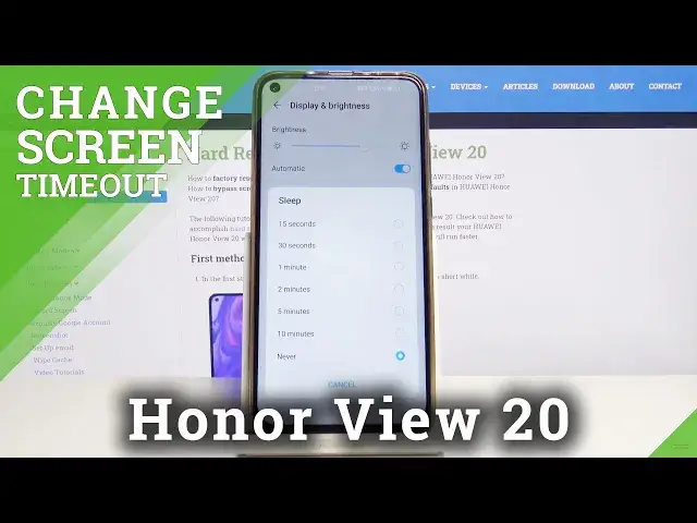 'Video thumbnail for How to Set Up Screen Timeout on Honor View 20 – Sleep Time'