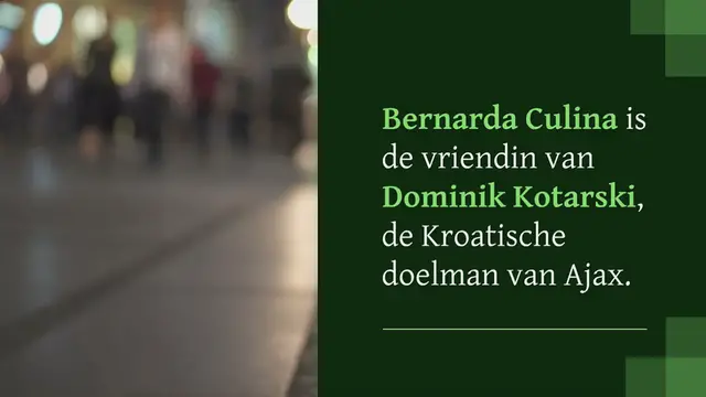 Video thumbnail for Bernarda Culina vriendin van Dominik Kotarski: