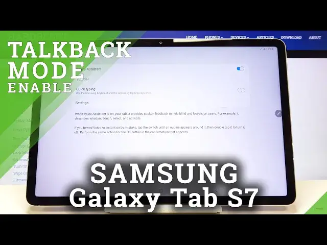 'Video thumbnail for How to Activate TalkBack in SAMSUNG Galaxy Tab S7 – Activate Voice Assistant'