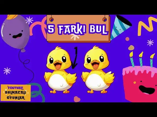 'Video thumbnail for GÖRSELLERDEKİ 5 FARKI BUL | BEYİN EGZERSİZİ | BULMACALI OYUNLAR #oyunlar #bulmacaoyunları'