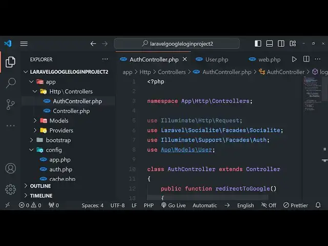 Video thumbnail for Build a Laravel 11 Google OAuth2 Login and Logout System With Sessions and MySQL in Browser