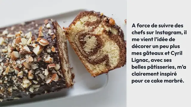Video thumbnail for Cake marbré aux amandes et au cacao