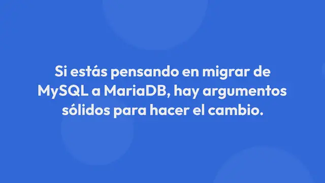 Video thumbnail for Cómo Migrar de MySQL a MariaDB