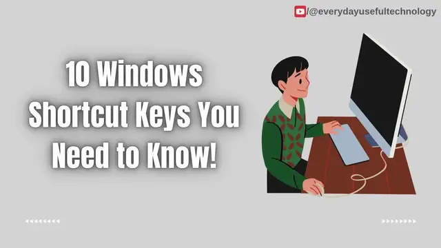 'Video thumbnail for 10 Must-Know Windows Shortcut Keys for Faster PC Use'