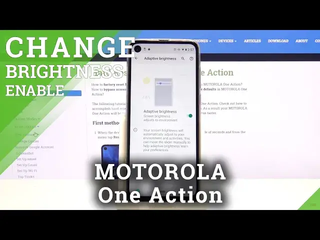 Video thumbnail for Adjust Screen Brightness on MOTOROLA One Action