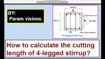 Video thumbnail for How to calculate the cutting length of a 4-legged stirrup?