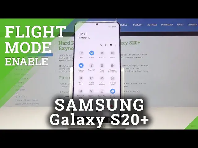 'Video thumbnail for How to Enable Airplane mode in Samsung Galaxy S20+ - Flight Mode Activation'