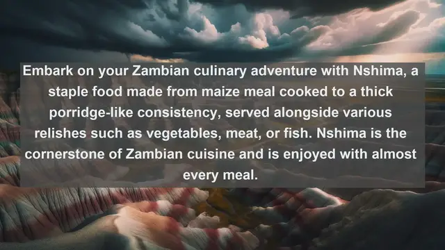 Video thumbnail for Exploring Zambian Cuisine: Top 10 Mouthwatering Foods You Must Taste!