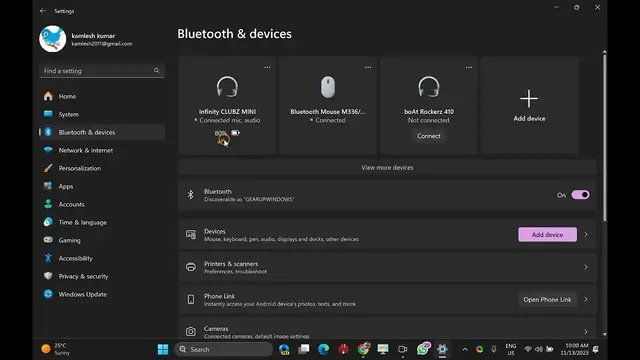 Video thumbnail for How to Check Bluetooth Battery Level on Windows 11 | GrowUpWindows