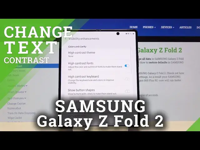 Video thumbnail for SAMSUNG Galaxy Z Fold 2 - Display Settings & High Contrast Text