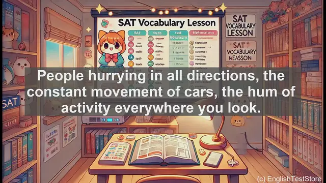Video thumbnail for 5000 Must Know SAT Vocabulary - Bustle: The Dynamic Word for Energetic Activity