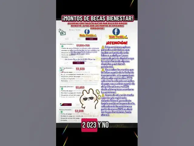 Video thumbnail for Montos de becas bienestar 2025