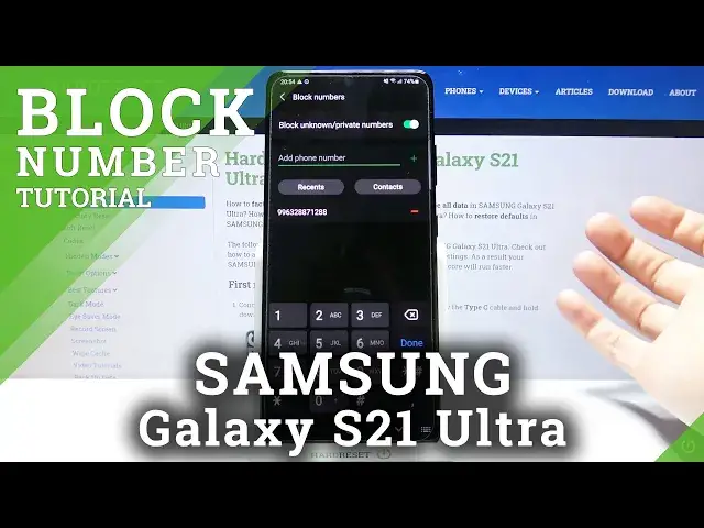 'Video thumbnail for How to Block Number in SAMSUNG Galaxy S21 Ultra – Create Blocklist'