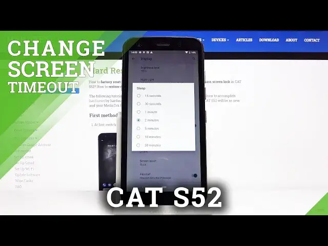 'Video thumbnail for How to Change Screen Timeout in CAT S52 – Screen Blackout'