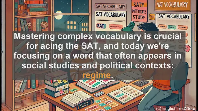 Video thumbnail for 5000 Must Know SAT Vocabulary - SAT Vocabulary: Understanding and Using 'Regime'