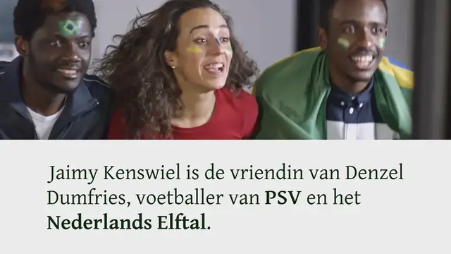 Video thumbnail for Jaimy Kenswiel de vriendin van Denzel Dumfries: