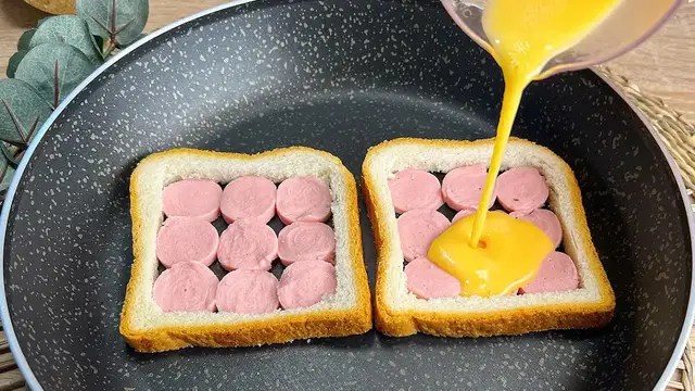 'Video thumbnail for Do you have toast and sausage? Delicious breakfast in 5 minutes❗️'