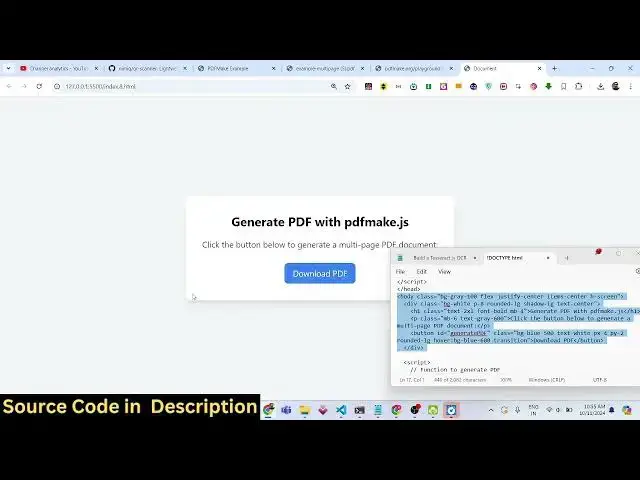 Video thumbnail for Javascript PDFMake Example to Create PDF From Text & Images in Browser Full Example