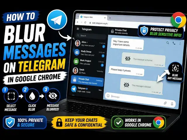 Video thumbnail for How to Blur Messages on Telegram in Google Chrome