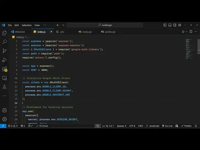 Video thumbnail for Build a Node.js Express Google OAuth2 Login & Logout System With Sessions Using google-auth library