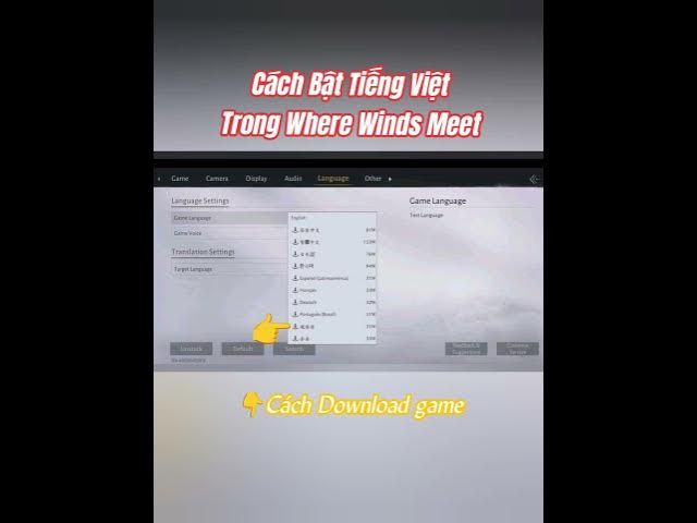 Video thumbnail for Cách bật tiếng Việt Where Winds Meet 2026 mới nhất – làm đúng 1 lần là xong! #wherewindsmeet