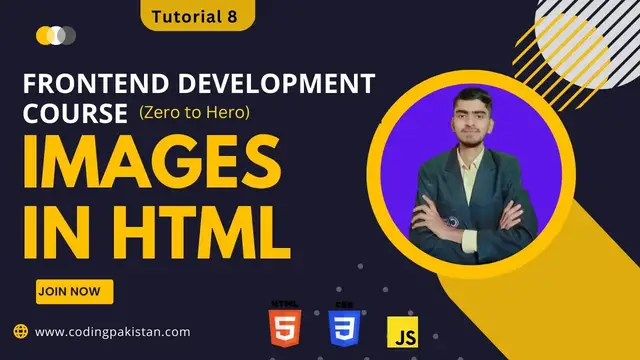 Video thumbnail for How to insert images in HTML Frontend Development Course - Tutorial 08