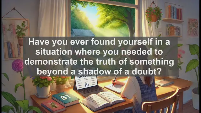 Video thumbnail for 2500 Must Know CEFR B1 Vocabulary - Understanding 'Prove': Demonstrating Truth in Various Contexts