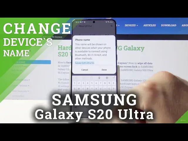 'Video thumbnail for How to Change Device Name in SAMSUNG Galaxy S20 Ultra 5G SD865 – Set Up Username'