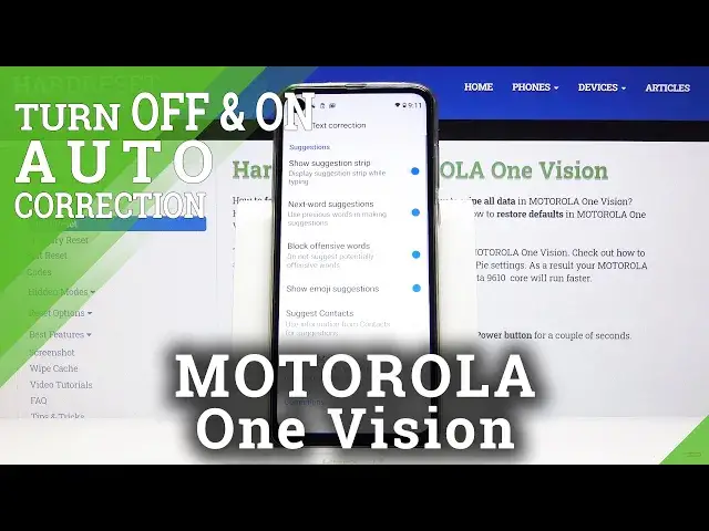 'Video thumbnail for How to Activate Auto-Correction in Motorola One Vision -  Text Replacement Feature'