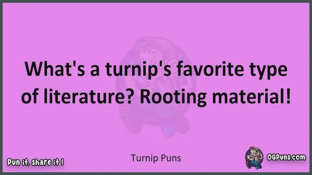 Video thumbnail for Turnip - Jokes, Puns, Wordplays, and Laughter