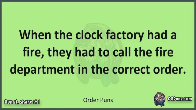 Video thumbnail for Order - Jokes, Puns, Wordplays, and Laughter