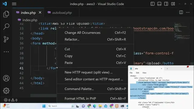 Video thumbnail for PHP 7 AWS S3 Bucket Storage SDK Project to Upload , Read , Download & Delete Files in Browser