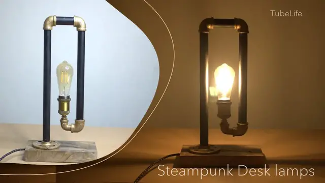 Video thumbnail for DIY Steampunk Lamp Ideas with Industrial Metal Pipes | How to make Edison Lamp at home