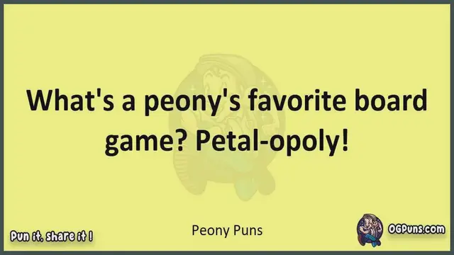Video thumbnail for Peony - Jokes, Puns, Wordplays, and Laughter
