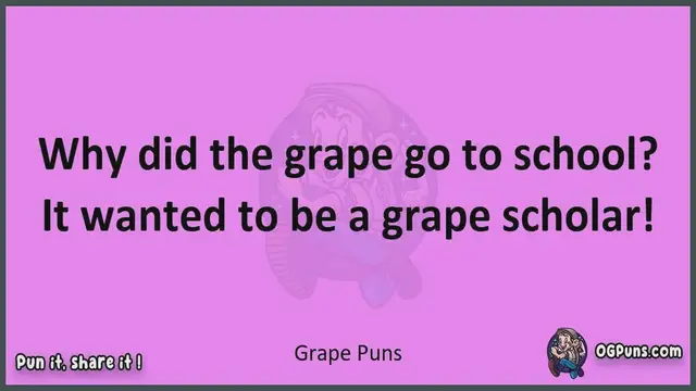 Video thumbnail for Grape - Jokes, Puns, Wordplays, and Laughter