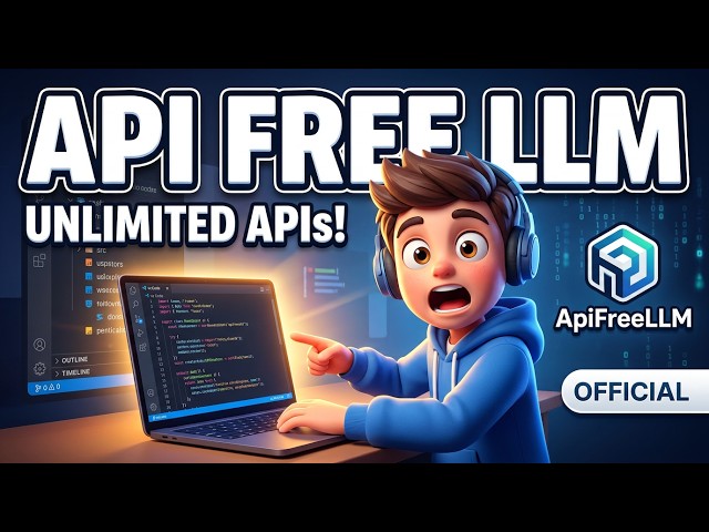Video thumbnail for ApiFreeLLM FREE API Keys 😱 Unlimited FREE Claude, GPT, Llama, Qwen APIs (No Token Cost, No Limits)