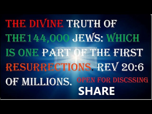 Video thumbnail for 144,000 Jews: The counter part is at Revelation 5 verse 9, 10. Gentiles, no number was given.
