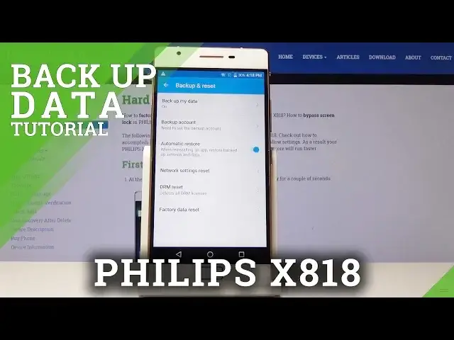 'Video thumbnail for How to Backup Data in PHILIPS X818 - Google Backup Account'